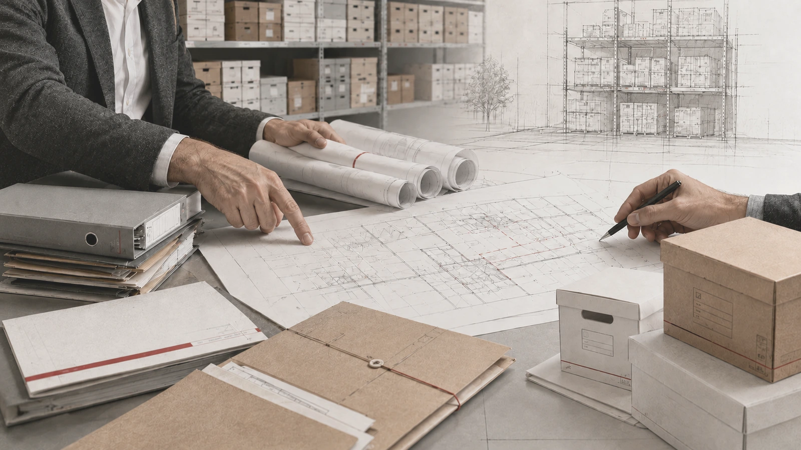 Archivage industrie & BTP : illustration