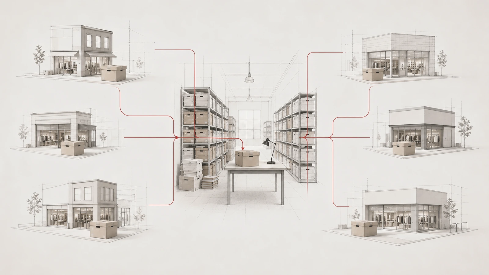 Archivage grande distribution et réseaux de magasins : illustration